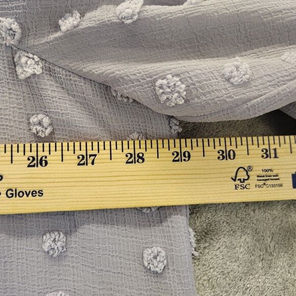 Cato Women's Off The Shoulder Pokadot Flutter Bell Sleeve Lavender Gray Size 18W - Picture 4 of 10